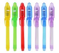 CIYODO 7pcs Invisible Ink Pens with UV Light Invisible Pen for Funny Writing for Skin Safe and Flavorless Ink for Creative Play and Detective Games