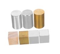 CIYODO 7pcs Metal Blocks Copper Cube Wooden Cubes Science Activity Copper Density Density Block Scientific Equipment Iron Metal Aluminum