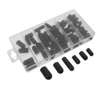 CIYODO 80Pcs Black Rubber Vacuum Caps Set Heavy Duty Sealing End Covers for Tubes Pipes Screws Bolts with Assorted for Dust and Debris Protection Easy Installation