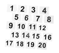 CIYODO 80pcs Clear Acrylic Double-sided Evidence Markers with Numbers Table Number Signs for Restaurant Wedding Banquet Investigation Scene