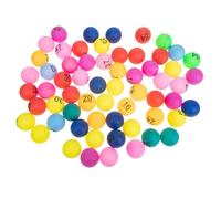 CIYODO 80pcs Multicolored Plastic Balls for Game Night and Group Activities Pong Balls for Raffles and Interactive Party Entertainment