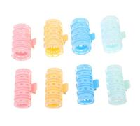 CIYODO 8pcs Bangs Roller Plastic Hair Curlers for Long Hair Portable DIY Curls Styling Clips Heatless Bang Roller for Women