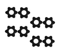 CIYODO 8pcs Barbell Nut Weight Clips Barbell Collars Dumbbell Screw Clamps 2.5cm Plastic Black Spinlock Fitness Equipment Accessories for Home Gym