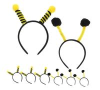 CIYODO 8pcs Bee Antenna Hair Hoops Yellow and Black Party Headwear Festival Headbands for Cosplay Birthday Gifts Comfortable Lightweight Design
