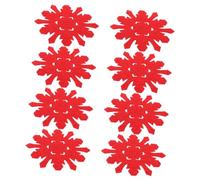 CIYODO 8Pcs Christmas Snowflake Felt Cup Coasters Heat Resistant Drink Mats Holiday Table Decor for Festive Dinner Party