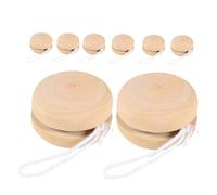 CIYODO 8Pcs Creative Unfinished Wood Yo Yo Balls for DIY Painting Safe and Playthings for Group Play and Birthdays and Holidays