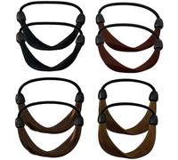 CIYODO 8pcs Elastic Hair Bands for Wig and Ponytail Strong Stretch Synthetic Hair Rope Comfortable in Black Light Brown Dark Brown Natural Black for Women
