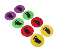CIYODO 8pcs Footprint Agility Spot Markers PVC Training Discs for Soccer Basketball Preschool Floor Signs Non-slip Sports Mats for Sensory Integration Balance Coordination Development