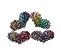 CIYODO 8pcs Gradient Heart Hair Clips for Metal Hairpins Thick Bangs Hair Barrettes Charming Rainbow Design for Party School Daily Wear