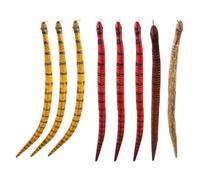CIYODO 8Pcs Jointed Flexible Wooden Snake for Halloween Party Decor Realistic Snakes for Pranks Garden Protection and Spooky Atmosphere Creation Random Color