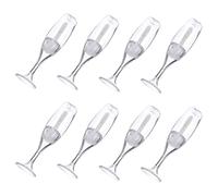 CIYODO 8pcs Mini Wine Glass Shaped Lip Gloss Tubes Refillable Containers with Stoppers Lightweight Lip Gloss Storage for DIY Makeup Artists and Beginners