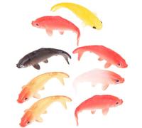 CIYODO 8Pcs Miniature Koi Fish Models Realistic Animal Decorations for Mini House DIY Landscaping Mixed Styles for Fish Tank Ornaments and Crafting