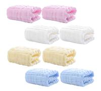 CIYODO 8pcs Muslin Washcloths for Babies Soft Absorbent Cotton Square Towels with Sturdy Borders, Prevents Rashes, for Daily Care and Nursery Use, 11.8x11.8 Inch Towels