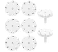 CIYODO 8Pcs Plastic Refrigerator Temperature Control Knobs Replacement Set Universal Freezer Switch Dial for Precise Fridge Thermostat Adjustment and Cooling Regulation