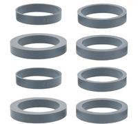 CIYODO 8pcs Silicone Rolling Pin Thickness Spacers Rings Set for Dough Thickness Control Baking Guides for Cookies Cakes Pastries Gray