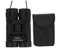 CIYODO 8x21 Foldable Black Night Binoculars with Abs and Glass Material for Day and Night Use, Powerful Compact Outdoor Binoculars for Concerts and Low Light Conditions