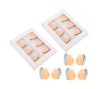 CIYODO 9Pair Silicone Eyelash Practice Eyelids Double Replacement for Mannequin Head Realistic Soft Lash Extension Training Kit for Makeup Artists and Beginners Skin Color Eyelids