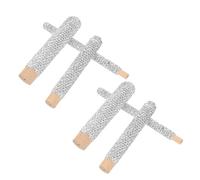 CIYODO 9pcs Wooden Makeup Brush Handles with Rhinestones Ergonomic Non-slip Design Sturdy Hand-carved Wood for Stage and Photo Shoot Cosmetics Fit for DIY Application
