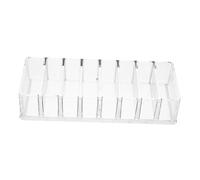 CIYODO Acrylic Cosmetics Storage Box with Compartments Transparent Makeup Organizer for Lipstick and Eyeshadow Compact Display Holder for Vanity and Dressing Table