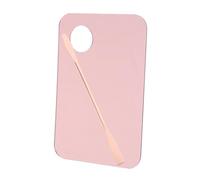 CIYODO Acrylic Makeup Mixing Tray with Cosmetic Spatula for Foundation Blending Nail Polish and Pigment Palette Portable Pink Acrylic Palette for Face Artist and Makeup Mixing