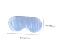 CIYODO Adjustable Natural Silk Eye Mask Light Blue Soft Comfortable Sleeping Blindfold for Travel Home Camping and Stress Relief