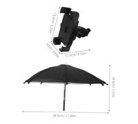 CIYODO Adjustable Shockproof Phone Holder with Umbrella Sunshade for Electric Bikes Motorcycles Bicycles Navigation Mount Multi-vehicle Mobile Accessory Stylish Black Design