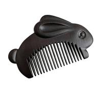 CIYODO Adorable Rabbit Design Wooden Comb Anti-static Small Portable Fine Tooth Hair Comb for Lightweight Smooth Texture Detangling with Craftsmanship