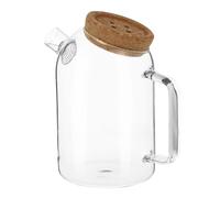 CIYODO Airtight Glass Storage Jar with Handle Borosilicate Container for Tea Candy and Grains Seal Easy Pour Kitchen Pantry Organizer