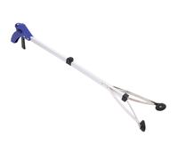 CIYODO Aluminum Alloy Foldable Litter Picker with Elastic Clamp Blue for Outdoors and Disabled Persons