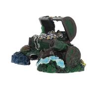 CIYODO Aquarium Air Pump Ornaments Fish Tank Decorative Cave Treasure Chest Resin