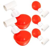 CIYODO Automatic Chicken Waterer Plastic Poultry Water Feeder 5 Sets with Sturdy Design for Parrots and Birds for Household and Farm Use
