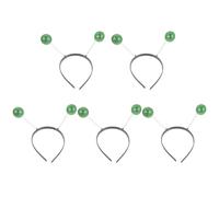 CIYODO Ball Antenna Headband 5pcs with Green Glitter Foam Balls Extraterrestrial Costume Accessory for Adults and Boys and Party Wear