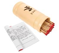 CIYODO Bamboo Fortune Sticks Bucket Chinese Fortune Sticks Book Vintage Charm 7.86X3.14X3.14In Professional Buddhist Divination Supplies Easy to Gathering