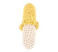 CIYODO Banana Shaped Soft Crochet Rattle Hand Bell for Lightweight Sensory for Hand Coordination Development Portable Teething for Home and Travel