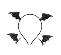 CIYODO Bat Headband Hair Clip Set Women Bat Wings Headband Spiky Halloween Costume Purple Lady Black Fabric