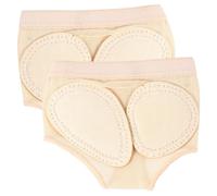 CIYODO Belly Ballet Foot Thongs Half Palm Gymnastics Shoes Breathable Mesh Dance Trainers for Belly Dance Modern Pilates Yoga with Thick Padded Suede Sole Non-Slip Protection