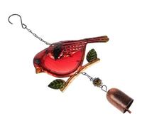 CIYODO Bird Design Iron Wind Bell Wind Chime Hanging Ornament for Outdoor Garden Balcony Relaxing Musical Decor with Sequin Wings
