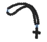 CIYODO Black Cross Prayer Woven Bracelet with Fade-resistant Rope and Comfortable Fit, Religious Wrist Jewelry Symbolizing Protection for Holiday Gathering