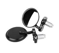 CIYODO Black Motorcycle Rearview Mirrors for Handlebars Aluminium Side Mirrors with Rotating Design Clear Glass Lens for Enhanced Day and Night Visibility and Easy Installation