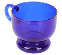 CIYODO Blue Glass Coffee Mug Decorative Beverage Cup Transparent Modern Style Water Cup High-Grade Glass for Home Use and Party