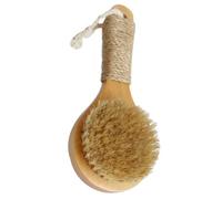 CIYODO Body Massage Brush with Anti-Slip Short Wooden Handle and Natural Bristle for Safe Use and Effective Exfoliating, Bath Accessory for Daily Bathroom Supplies Random Color