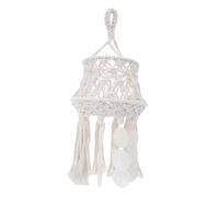 CIYODO Boho Macrame Table Lamp Shade Handwoven Cotton Cover Soft Lampshade for Bedroom Living Room Decor Easy Installation Artistic Bohemian Style