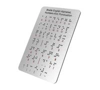 CIYODO Braille Motherboard Blind People Gadget Accessible Learning Tools Blind Education Tools Numbers and Punctuation Stainless Steel Silver