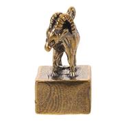 CIYODO Brass Goat Keychain Charm Vivid Three Dimensional Design | Polished Brass Finish, Warm Luster and Unique Patina, Everyday Commutes or Desk Display, 2027 Goat Year