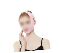 CIYODO Breathable Face-lifting Mask with Elastic Strap for Women Masseter Muscle Support Chin Band Soft Skin-friendly V-strap for Slimming and Snore Prevention Pink