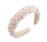 CIYODO Bridal Headband for Wedding Featuring Elegant Pink Baroque Style with Crystal and Glass Diamond Materials, a Delicate Hair Decor and Daily Head Accessory for Brides and Wedding