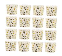CIYODO Bronzing Star Cake Cup Paper Cake Holders 50Pcs Disposable Baking Cups for Birthday Party Food Trucks