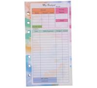 CIYODO Budget Binder Loose-leaf Refill Sheets Planner Inserts Portable Expense Tracking Notepad with Monthly Weekly Budget Pages for Home Office Financial Planning