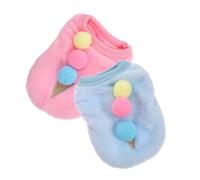 CIYODO Bunny Winter Fleece Pet Clothing Pcs Ice Cream Pattern Dog Rabbit Cat Outfit