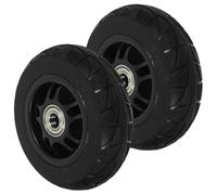 CIYODO Cart Casters 2Pcs 5-Inch Sturdy Rubber Wheels with Plastic Core for Storage Cart and Wheeled Shopping Trolleys